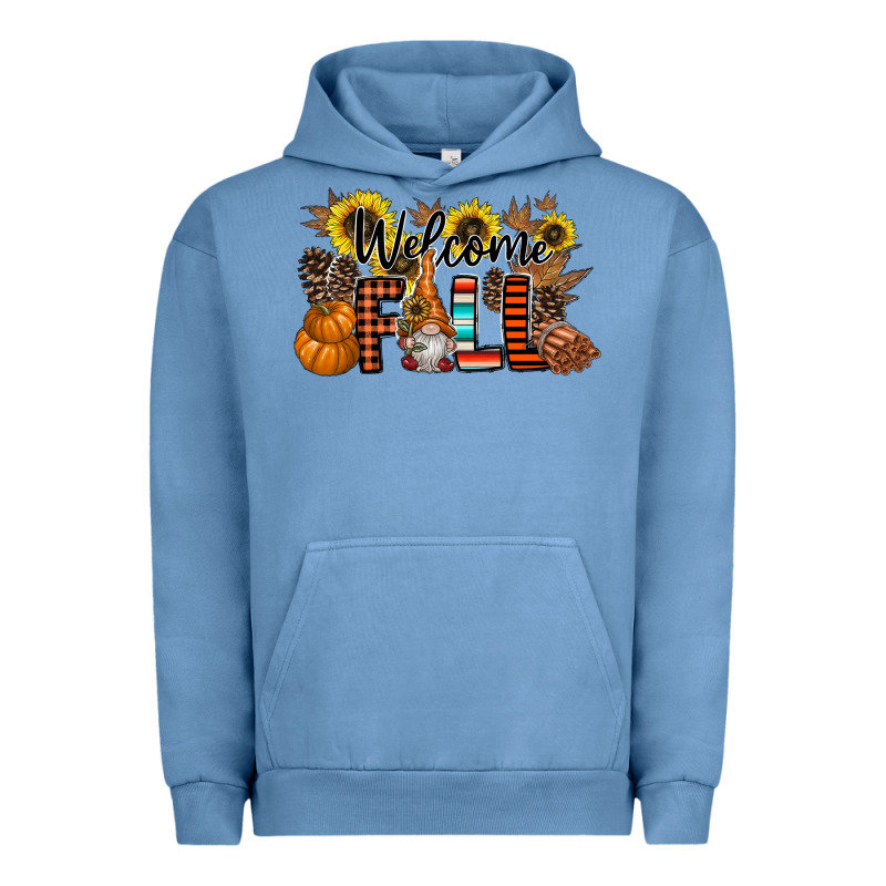 Welcome Fall Pumpkin Urban Hoodie by CowhideDigitalArt | Teevron