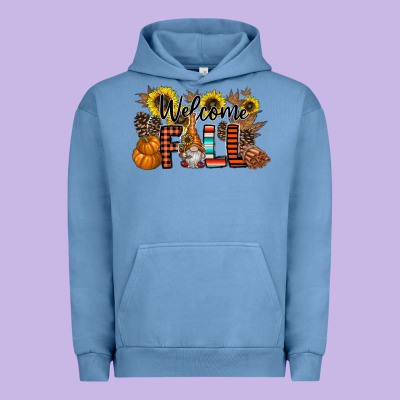 Welcome Fall Pumpkin Urban Hoodie Designed By Cowhidedigitalart
