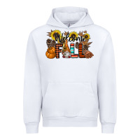 White Welcome Fall Pumpkin Urban Hoodie - CowhideDigitalArt