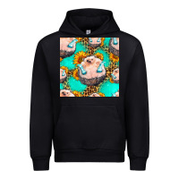 Black hedgehog western seamless pattern Urban Hoodie - HRA Design Shop