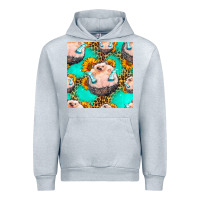 Heather Grey hedgehog western seamless pattern Urban Hoodie - HRA Design Shop