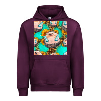 Mauve Wine hedgehog western seamless pattern Urban Hoodie - HRA Design Shop