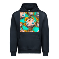 Navy hedgehog western seamless pattern Urban Hoodie - HRA Design Shop