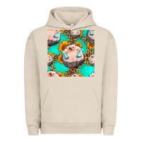 Pigment French Oak hedgehog western seamless pattern Urban Hoodie - HRA Design Shop