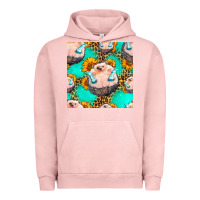 Pigment Salmon hedgehog western seamless pattern Urban Hoodie - HRA Design Shop