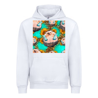 White hedgehog western seamless pattern Urban Hoodie - HRA Design Shop