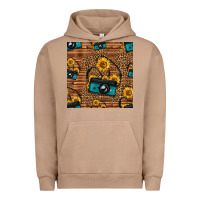 Pigment Burro western sunflowers camera seamless pattern Urban Hoodie - HRA Design Shop