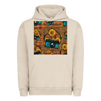 Pigment French Oak western sunflowers camera seamless pattern Urban Hoodie - HRA Design Shop