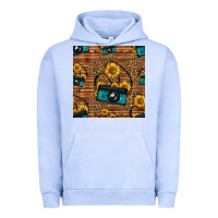 Pigment Grape Ice western sunflowers camera seamless pattern Urban Hoodie - HRA Design Shop