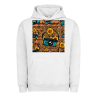 Western Sunflowers Camera Seamless Pattern Urban Hoodie | Teevron