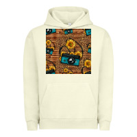Pigment Pistachio western sunflowers camera seamless pattern Urban Hoodie - HRA Design Shop