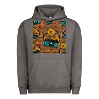 Pigment Tornado western sunflowers camera seamless pattern Urban Hoodie - HRA Design Shop