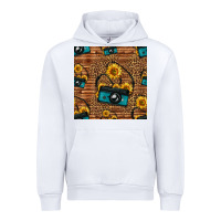White western sunflowers camera seamless pattern Urban Hoodie - HRA Design Shop