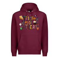 Burgundy trick or treat Premium Hoodie - CowhideDigitalArt