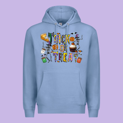 Trick Or Treat Premium Hoodie Designed By Cowhidedigitalart