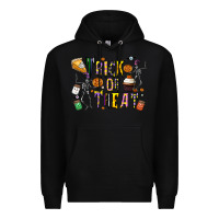 Black trick or treat Premium Hoodie - CowhideDigitalArt