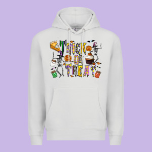 Trick Or Treat Premium Hoodie Designed By Cowhidedigitalart