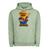 Pigment Oil Green scarecrow Urban Hoodie - FaDigitalArtStudio