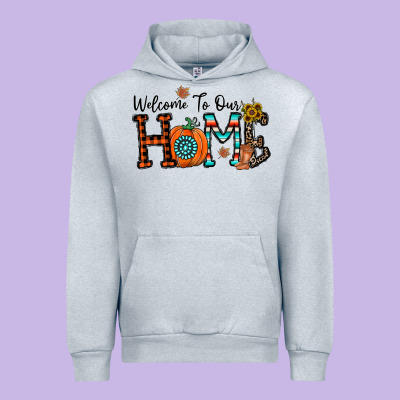 Welcome To Our Home Urban Hoodie Designed By Cowhidedigitalart