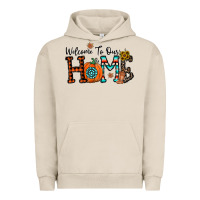 Pigment French Oak welcome to our home Urban Hoodie - CowhideDigitalArt