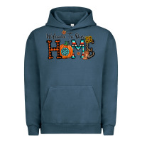 Pigment Midnight Navy welcome to our home Urban Hoodie - CowhideDigitalArt