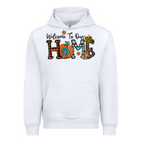 White welcome to our home Urban Hoodie - CowhideDigitalArt