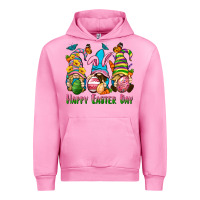 Fuchsia Pink Happy Easter Day gnomies Urban Hoodie - Neo Western