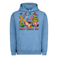 Pigment Pebble Blue Happy Easter Day gnomies Urban Hoodie - Neo Western