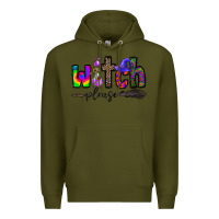 Army Green witch please Premium Hoodie - CowhideDigitalArt