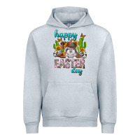 Heather Grey Happy Easter Day Rodeo Urban Hoodie - Neo Western