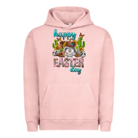 Pigment Salmon Happy Easter Day Rodeo Urban Hoodie - Neo Western
