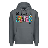 Rock Oh how he loves us Premium Hoodie - Neo Western