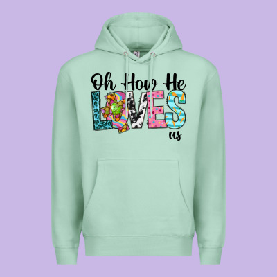 Oh How He Loves Us Premium Hoodie Designed By Neo Western