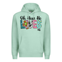 Seafoam Oh how he loves us Premium Hoodie - Neo Western