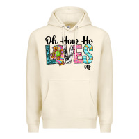 Tofu Oh how he loves us Premium Hoodie - Neo Western
