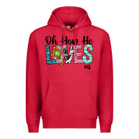 Cardinal Oh how he loves us Premium Hoodie - Neo Western