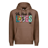Chestnut Oh how he loves us Premium Hoodie - Neo Western