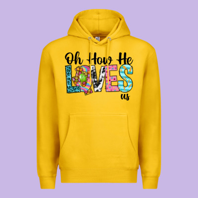 Oh How He Loves Us Premium Hoodie Designed By Neo Western
