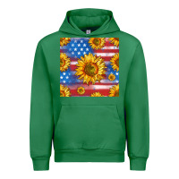 Emerald sunflowers american flag seamless pattern Urban Hoodie - HRA Design Shop