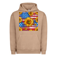 Pigment Burro sunflowers american flag seamless pattern Urban Hoodie - HRA Design Shop