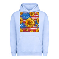 Pigment Grape Ice sunflowers american flag seamless pattern Urban Hoodie - HRA Design Shop