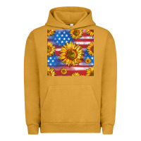 Pigment Peanut Butter sunflowers american flag seamless pattern Urban Hoodie - HRA Design Shop