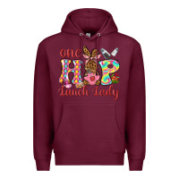 Burgundy One hip lunch lady Premium Hoodie - Neo Western