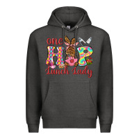 Charcoal Heather One hip lunch lady Premium Hoodie - Neo Western