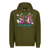 Army Green speech therapist Premium Hoodie - AdoDesignShop