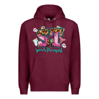 Burgundy speech therapist Premium Hoodie - AdoDesignShop