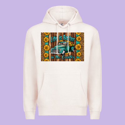 Life Is Better In The Country Skinny Metal Can Holder Premium Hoodie Designed By Hra Design Shop