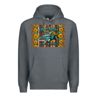 Rock life is better in the country skinny metal can holder Premium Hoodie - HRA Design Shop