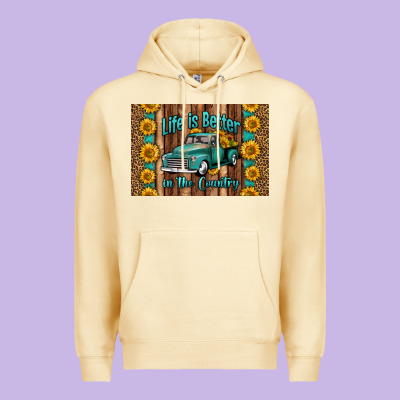 Life Is Better In The Country Skinny Metal Can Holder Premium Hoodie Designed By Hra Design Shop