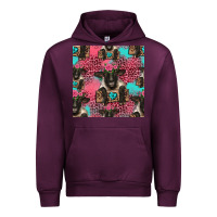 Mauve Wine black sheep seamless pattern Urban Hoodie - HRA Design Shop